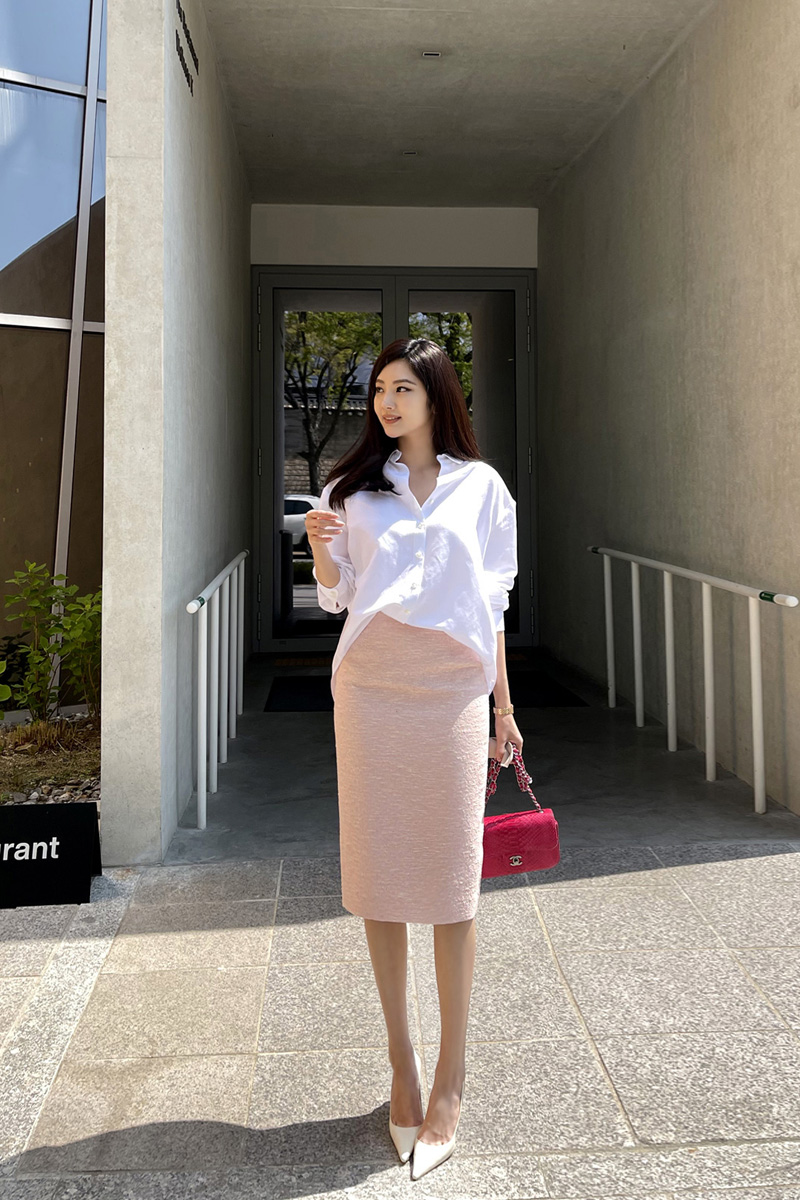 [RESSK09PK] Tweed Luminous skirt [한정수량]  [S, M, L size]