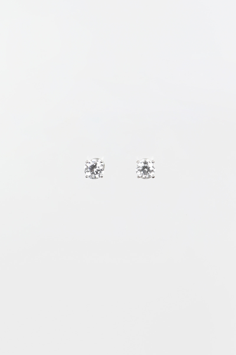 NEW 6mm solitaire earring