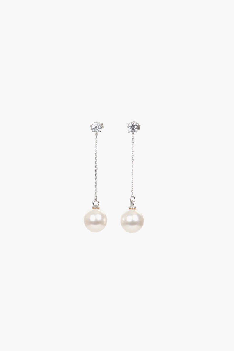 Swarovski pearl drop earring
