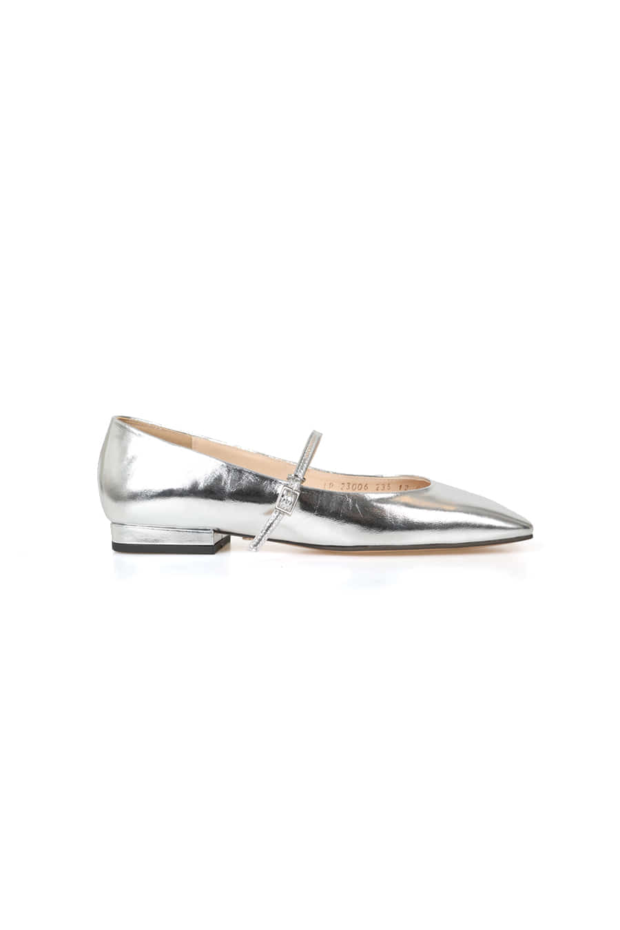 mary jane flat shoes_silver
