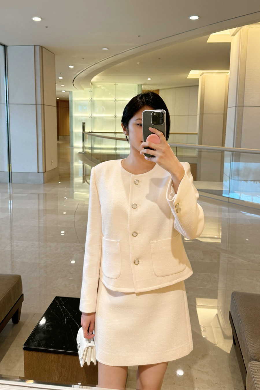 [RHSJK02CR] Amber tweed jacket